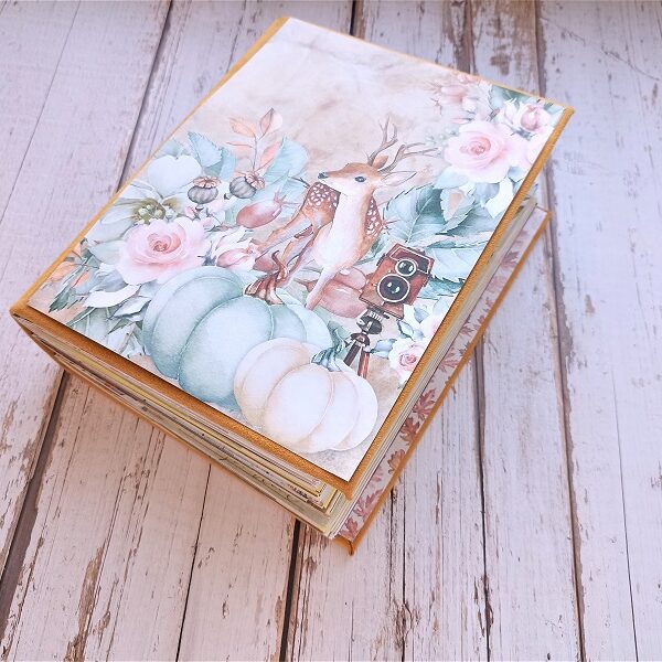 Woodland junk journal handmade for sale Extra large fall journal for sale Deer forest junk book