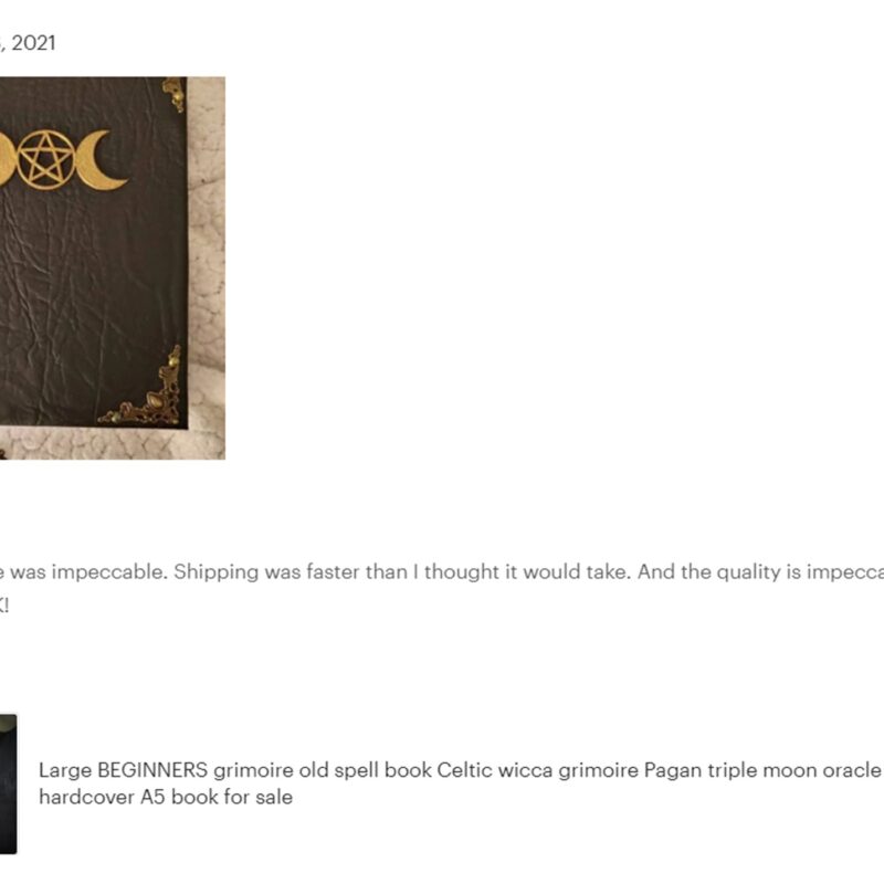 Large real book of shadows for witches