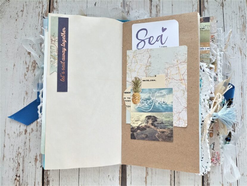 Ocean junk journal handmade for sale Travel beach sealife journal Dream ...