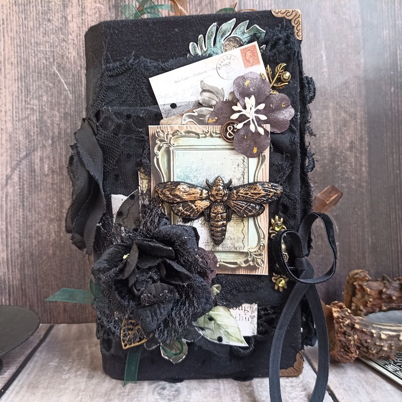 Moth Journal Dark moth junk journal for sale Vintage death head moth journal ...