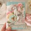 Fairy world Unicorn junk journal handmade blank Unique rainbow ethereal journal for sale USA