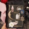 Halloweem magic spells junk journal handmade blank Witch moon grimoire journal