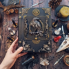 Large Wicca book of shadow Practical magic spell book Witchcraft raven grimoire 8x6 in 600 aged pages