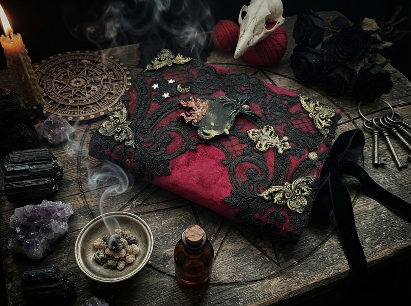 Baroque Witch grimoire journal blank Witchcraft magic Book of shadows